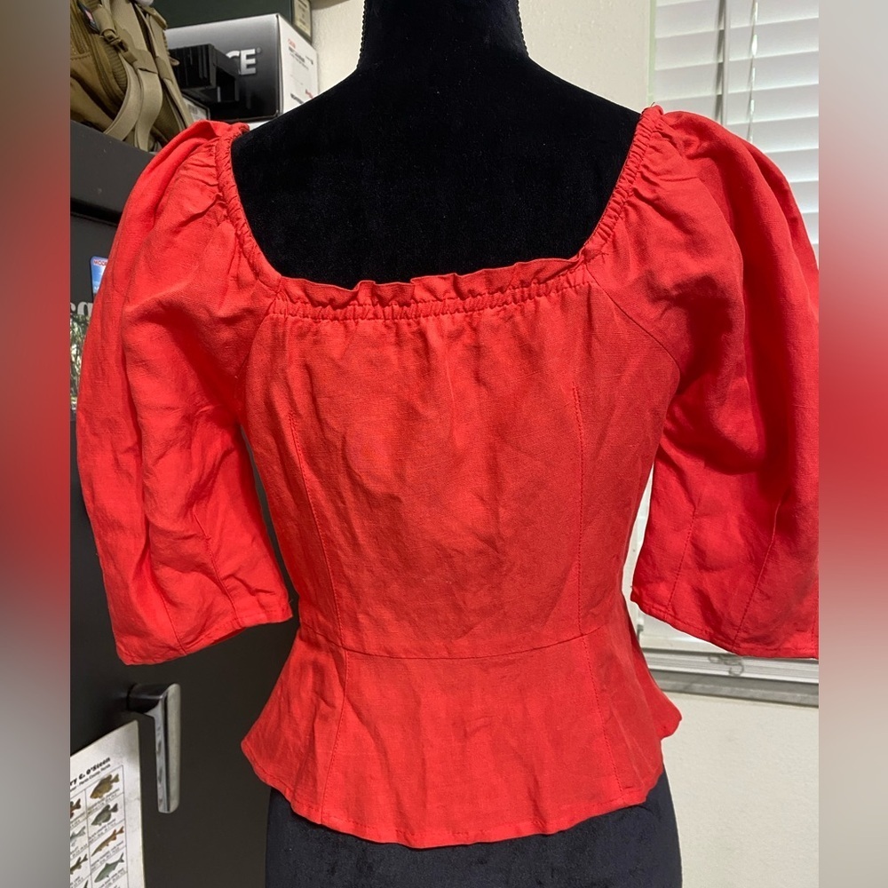 - Something Navy Red Blouse size XS - Picture 5 of 10